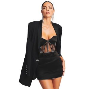 Retrofete Ludlow Mini Corset Dress Black Size X Small